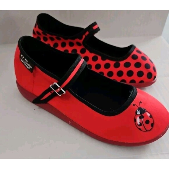Vintage 2004 Hot Chocolate Design Mini Chocolatica Ladybug Shoes Size EU 32 US 1 - Picture 1 of 9
